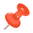 red pushpin icon