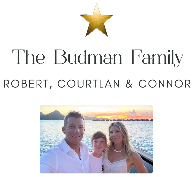 The Budman Family - Robert, Courtlan, and Connor